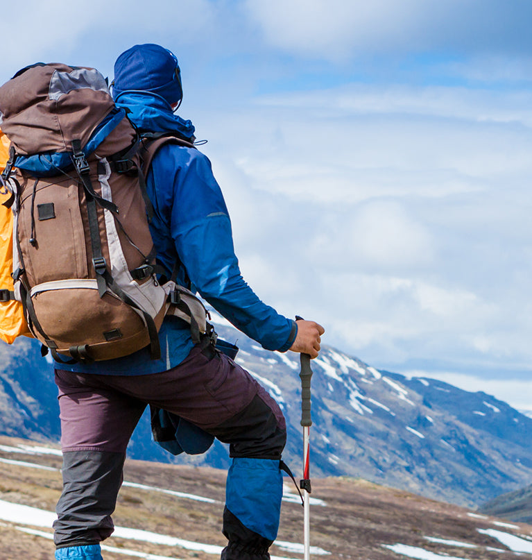 Couple hiking in the mountains